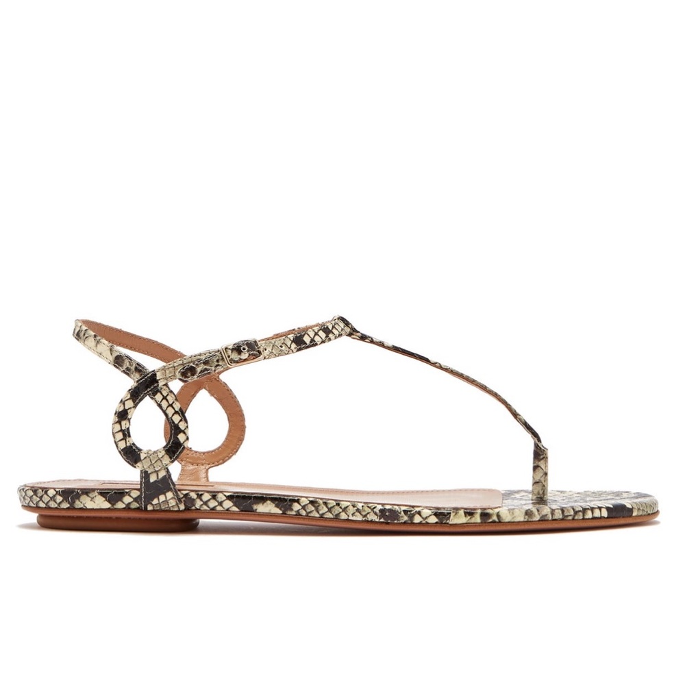 NWT Aquazzura “Almost bare” python sandal sz38 - Picture 8 of 8